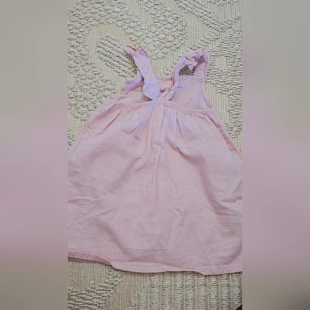 H&M Blush Pink Ruffle Strap Dress